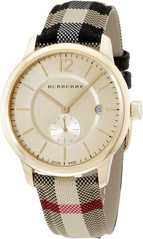 gold burberry watch women's